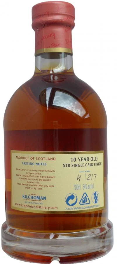 Kilchoman 2011 STR Finish Single Cask 10 Year Old 2021 Release (Cask #232/2011) Single Malt Scotch Whisky | 700ML - Whiskey