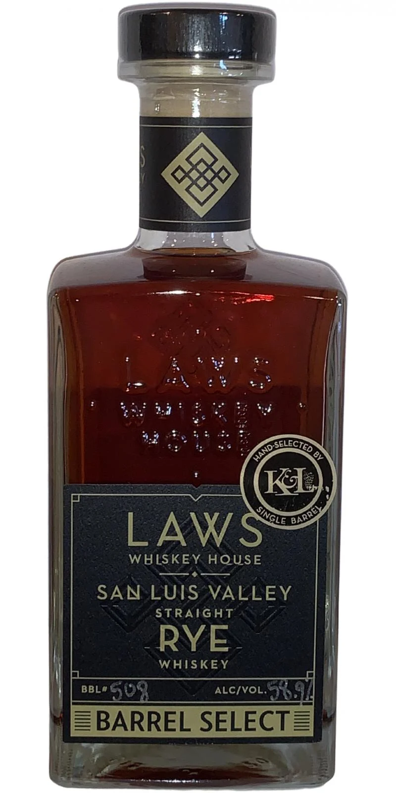 Laws San Luis Valley Straight Rye 2021 Release (Cask #508) Rye Whiskey