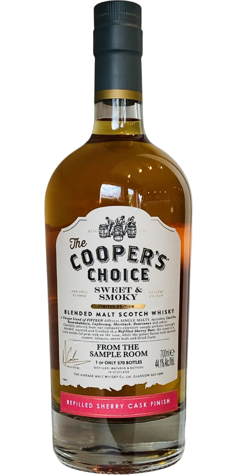 From The Sample Room Sweet & Smoky VM The Cooper's Choice 2021 Release Single Malt Scotch Whisky | 700ML - Whiskey