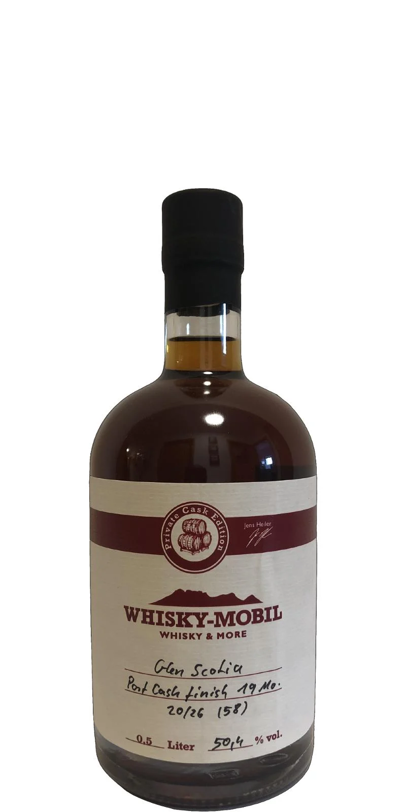 Glen Scotia Port Cask Finish 19 Mo. Private Cask Edition 2021 Release Single Malt Scotch Whisky | 500ML - Whiskey