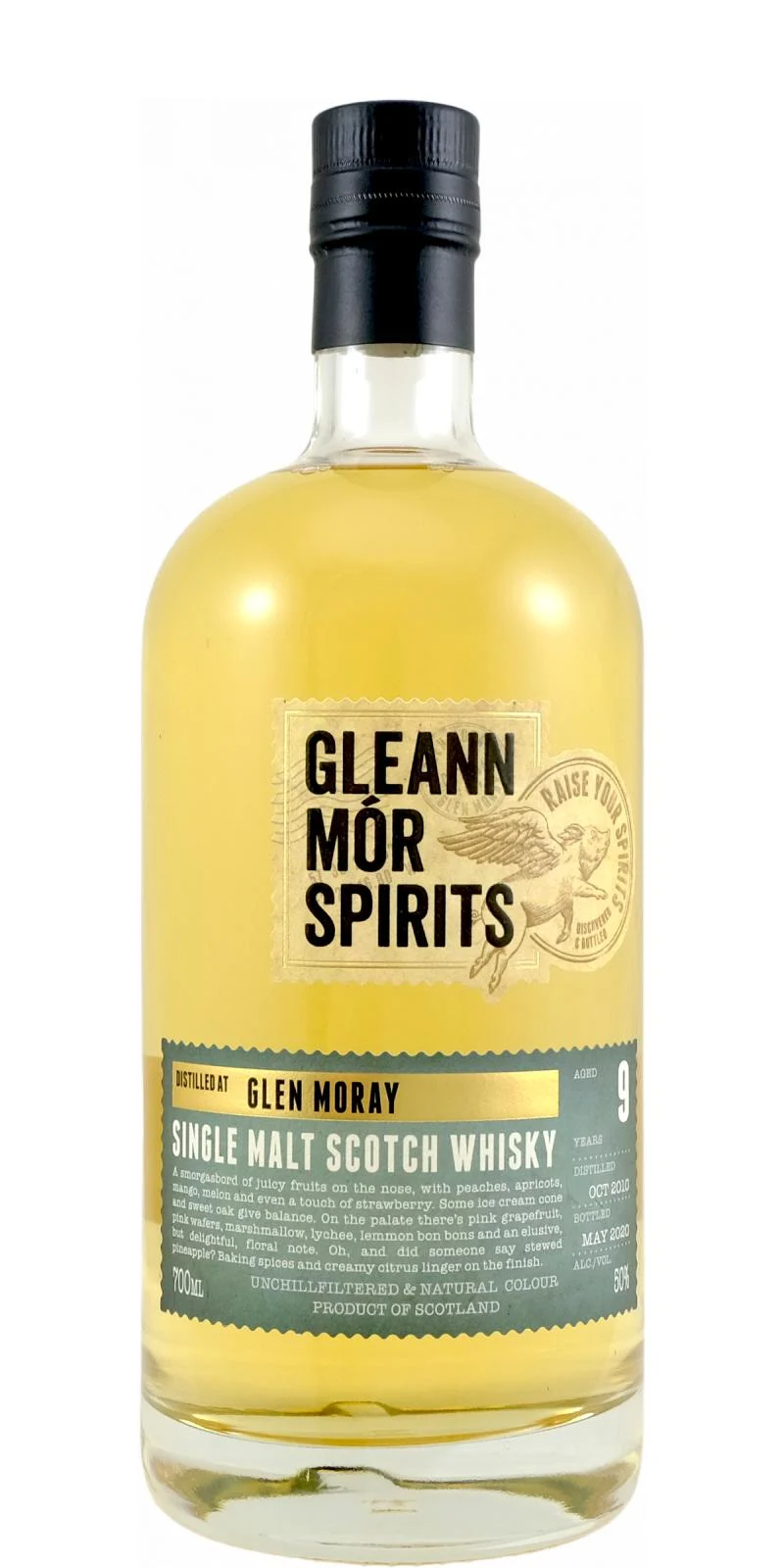 Glen Moray 2010 GlMo Raise Your Spirits 9 Year Old 2021 Release Single Malt Scotch Whisky | 700ML - Whiskey