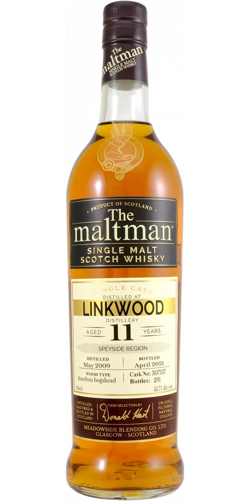 Linkwood 2009 MBl The Maltman 11 Year Old 2021 Release (Cask #307137) Single Malt Scotch Whisky | 700ML - Whiskey