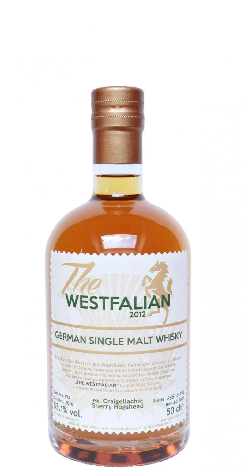The Westfalian 2016 German Single Malt Whisky 2021 Release (Cask #TW122) Single Malt Whisky | 500ML - Whiskey