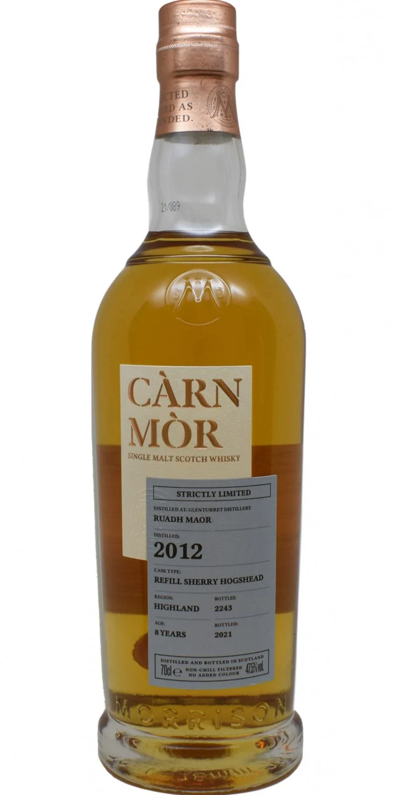 Ruadh Maor 2012 MSWD Càrn Mòr Strictly Limited 8 Year Old 2021 Release Single Malt Scotch Whisky | 700ML - Whiskey