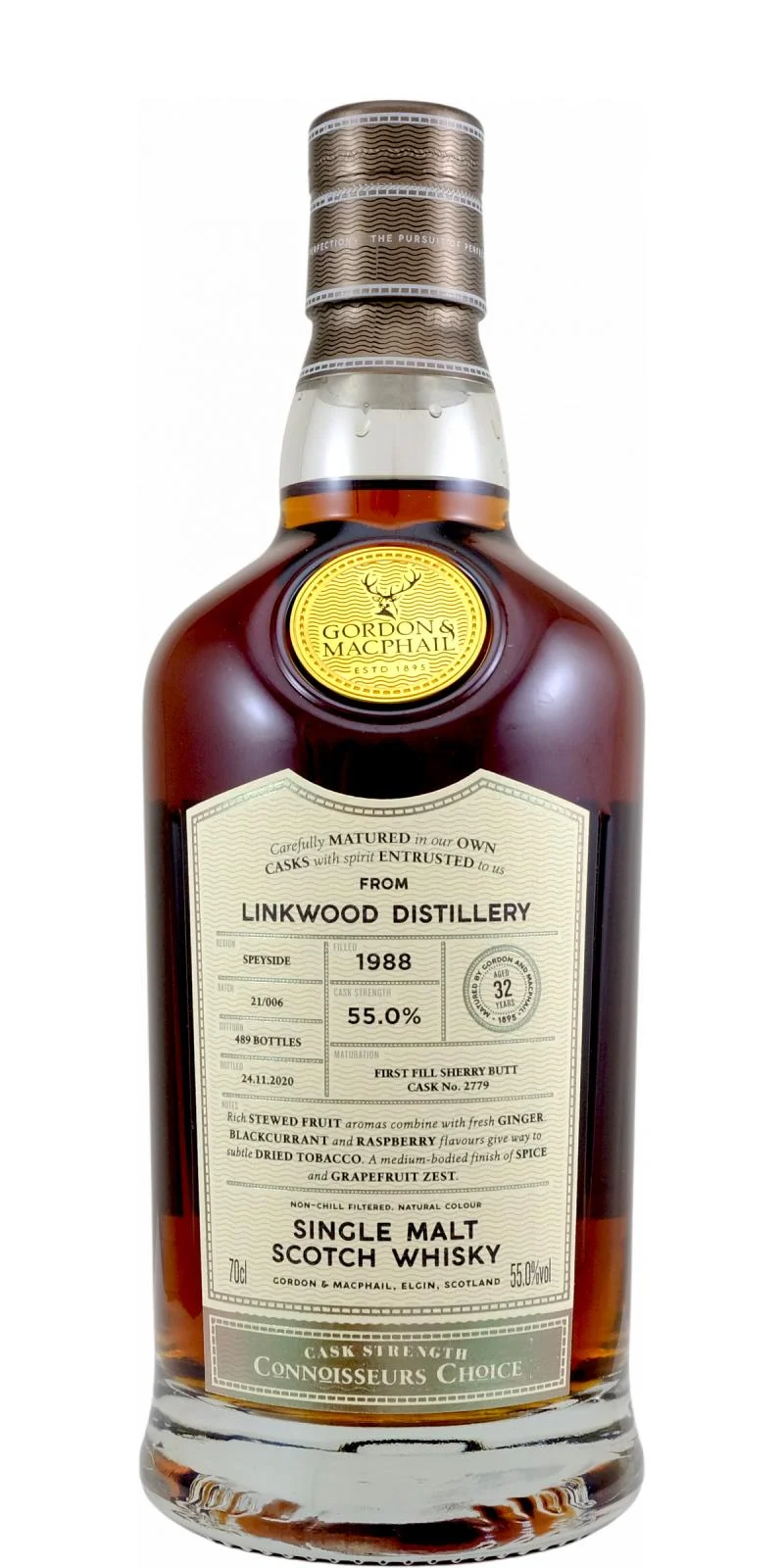 Linkwood 1988 GM Connoisseurs Choice - Cask Strength 32 Year Old (2020) Release (Cask #2779) Scotch Whisky | 700ML