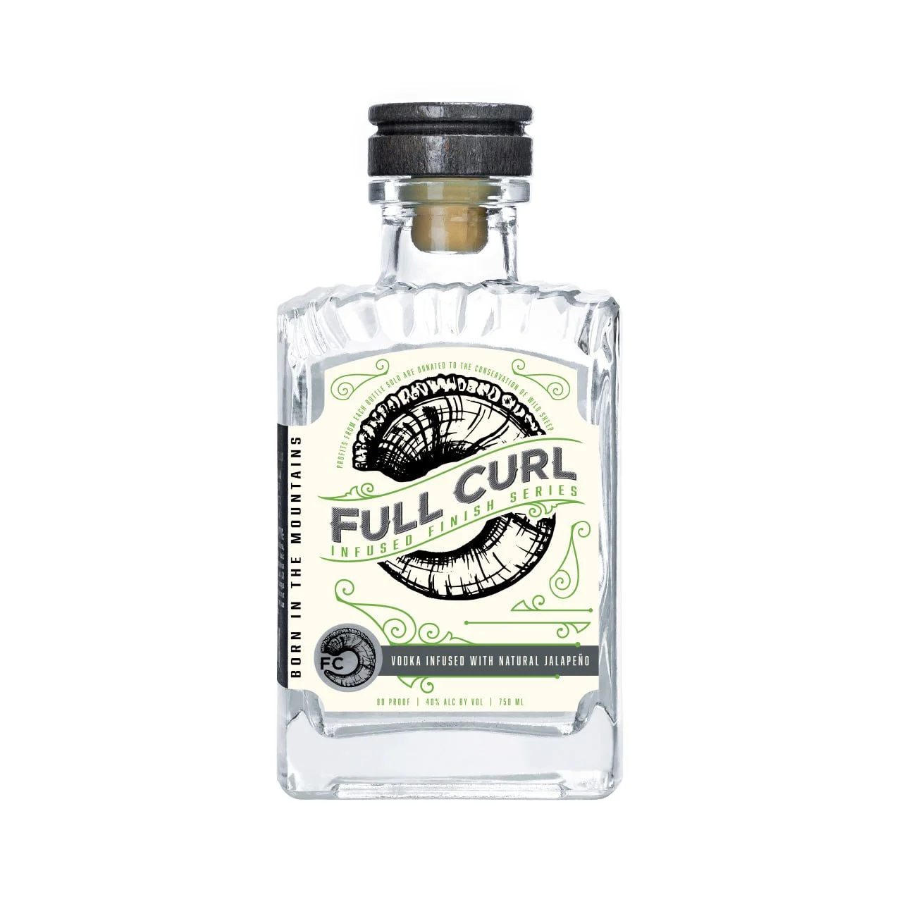 Vodka Full Curl con jalapeño natural