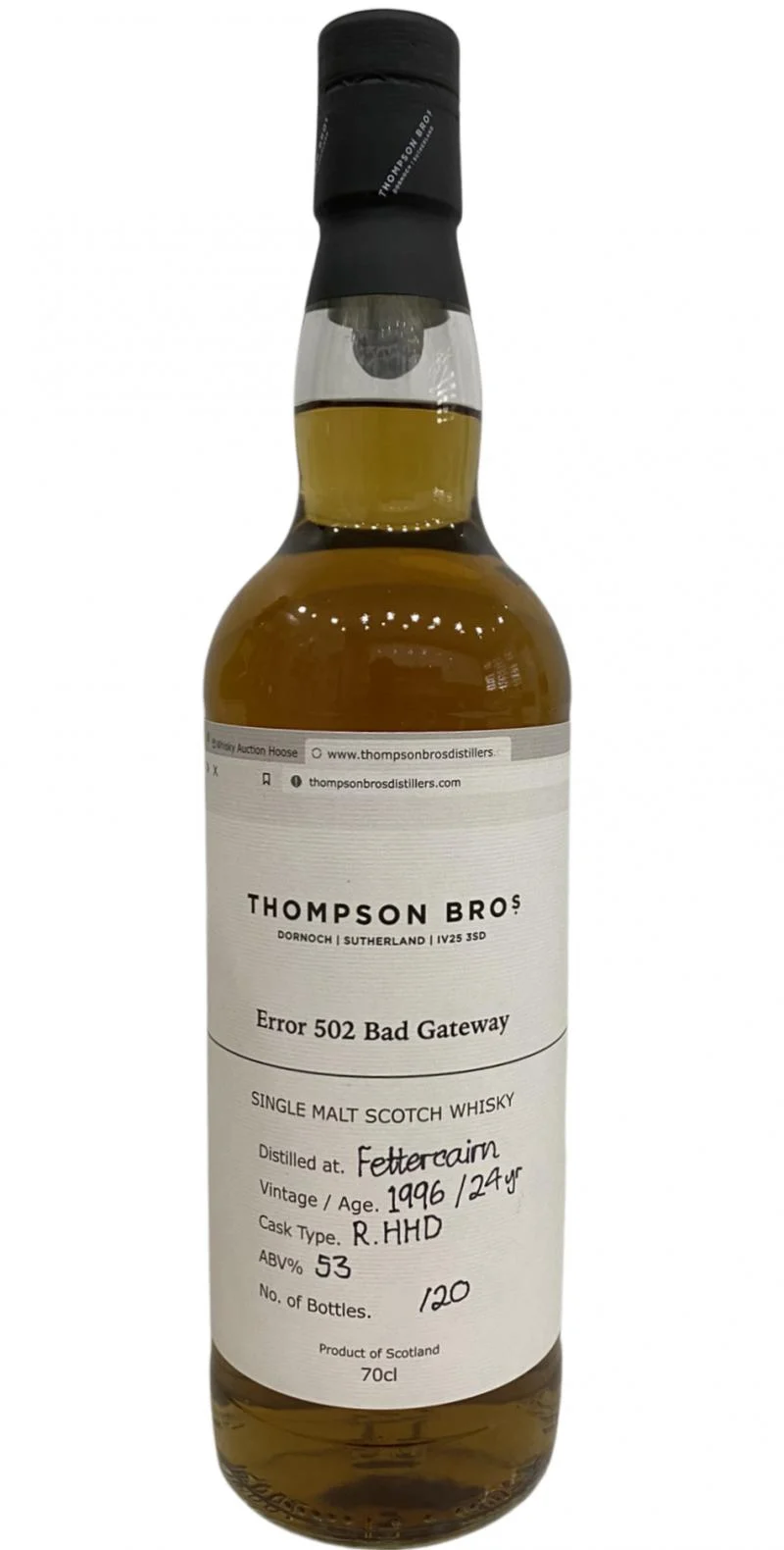 Fettercairn 1996 PST Error 502 Bad Gateway 24 Year Old 2021 Release Single Malt Scotch Whisky | 700ML - Whiskey