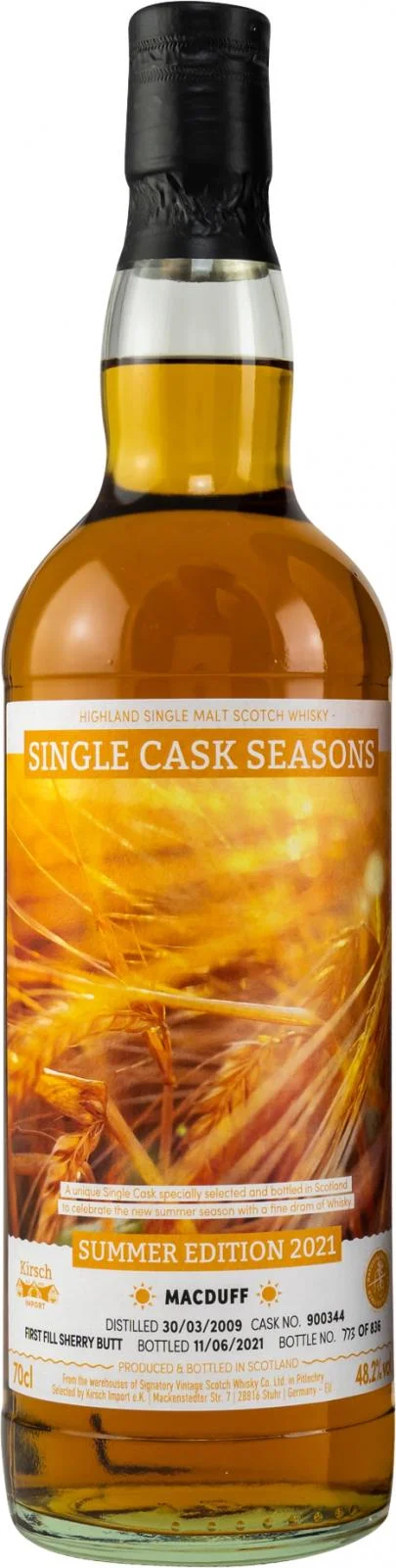 Macduff 2009 SV Single Cask Seasons - Summer 2021 2021 Release (Cask #900344) Single Malt Scotch Whisky | 700ML