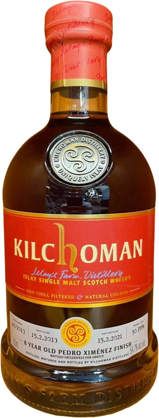 Kilchoman 2013 Pedro Ximenez Finish 8 Year Old 2021 Release Single Malt Scotch Whisky | 700ML - Whiskey