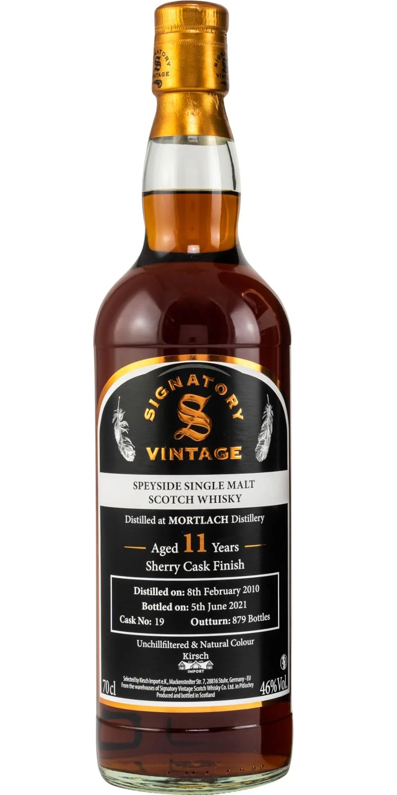 Mortlach 2010 SV Un-chillfiltered & Natural Colour 11 Year Old 2021 Release (Cask #19) Single Malt Scotch Whisky | 700ML