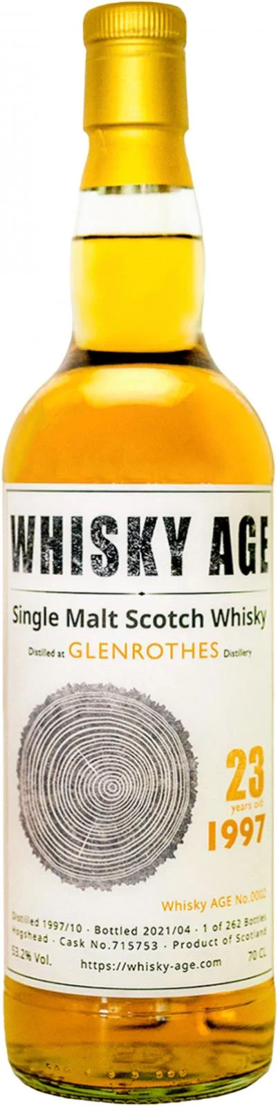 Glenrothes 1997 WAGE #2 23 Year Old 2021 Release Cask #715753 Single Malt Scotch Whisky - Whiskey