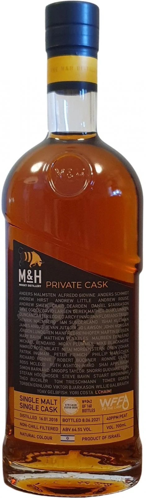 M&H 2018 Private Cask 2021 Release (Cask #2018-530) Single Malt Whisky | 700ML