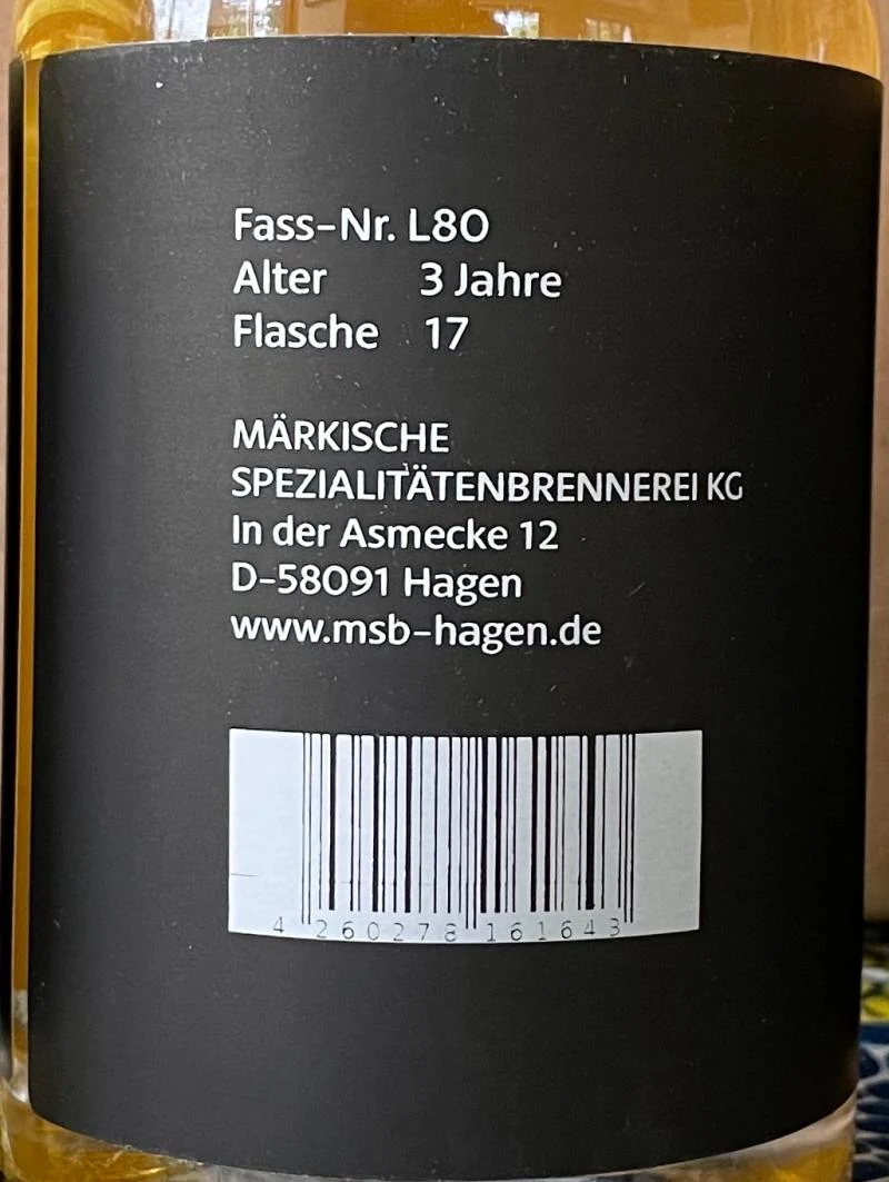 DeCavo 2018 Handcrafted Single Malt 3 Year Old 2021 Release (Cask #L80) Single Malt Whisky | 500ML - Whiskey