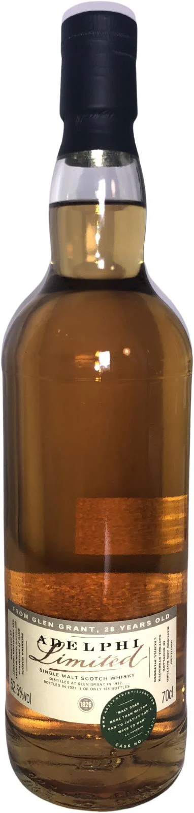 Glen Grant 1992 AD Limited 28 Year Old 2021 Release (Cask #141976) Single Malt Scotch Whisky | 700ML - Whiskey
