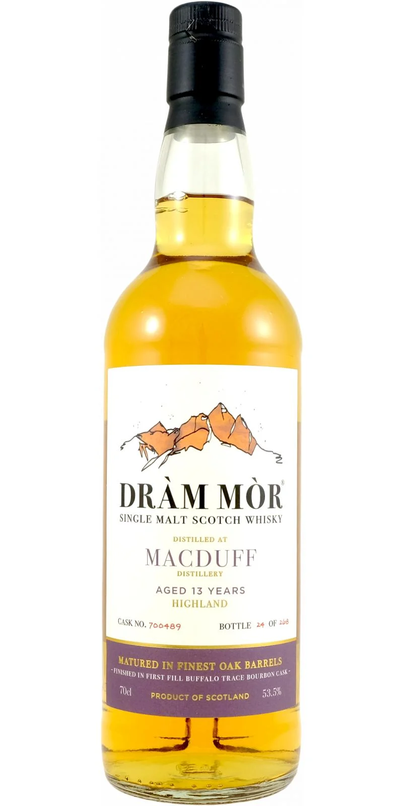 Macduff DMor 13 Year Old 2021 Release (Cask #700489) Single Malt Scotch Whisky | 700ML - Whiskey