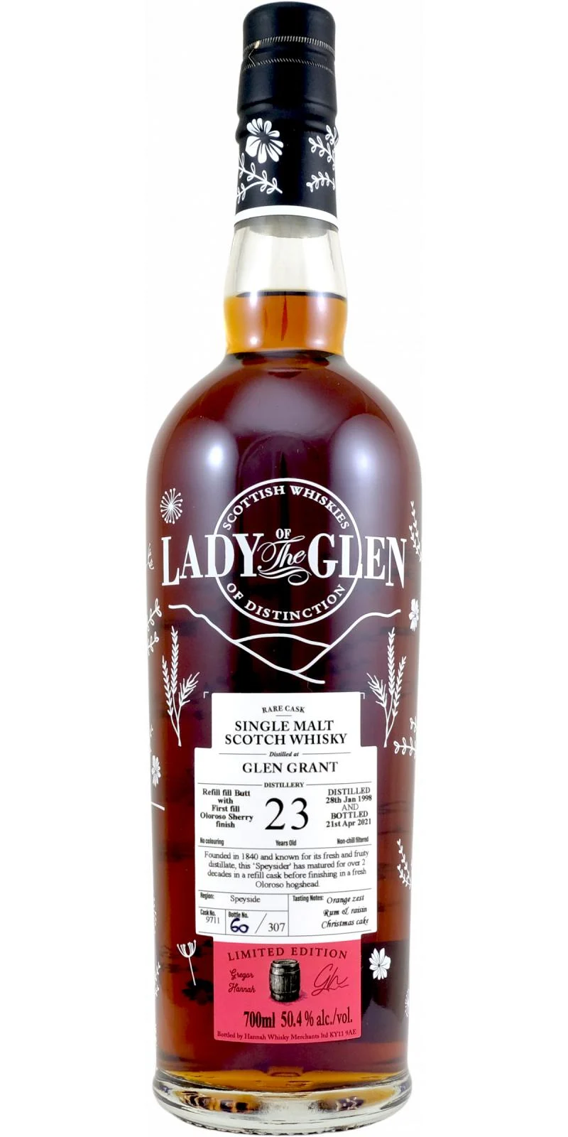 Glen Grant 1998 LotG Limited Edition 23 Year Old 2021 Release (Cask #9711) Single Malt Scotch Whisky | 700ML - Whiskey