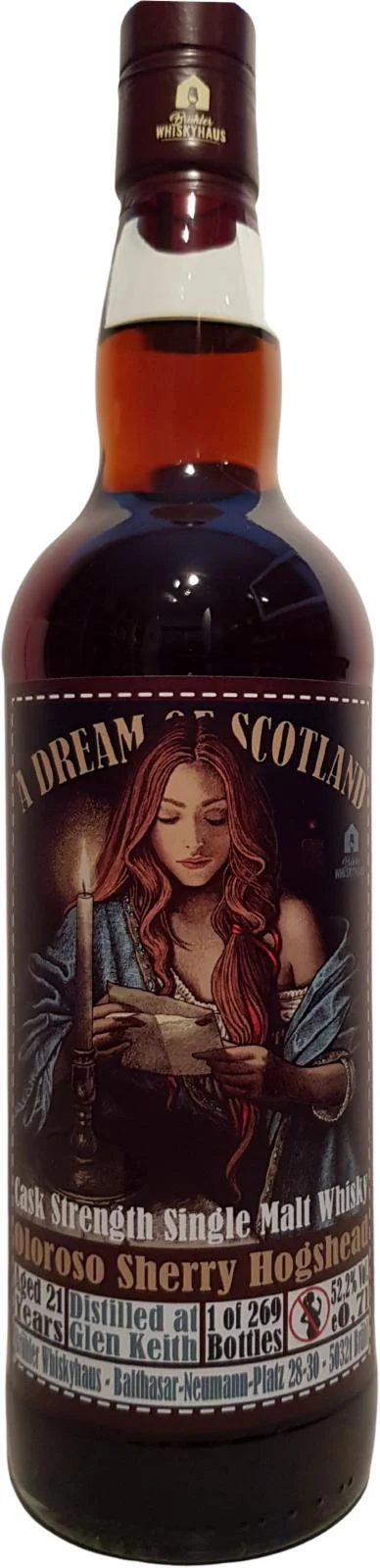 Glen Keith BW A Dream of Scotland 21 Year Old 2021 Release Single Malt Scotch Whisky | 700ML - Whiskey