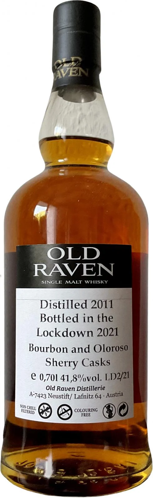 Old Raven 2011 Lockdown 10 Year Old 2021 Release Single Malt Whisky | 700ML - Whiskey