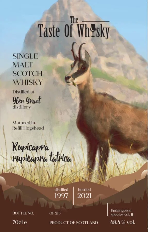 Glen Grant 1997 TTOW Endangered species - "Rupicapra Rupicapra Tatrica" 2021 Release (Cask #5106) Single Malt Scotch Whisky | 700ML