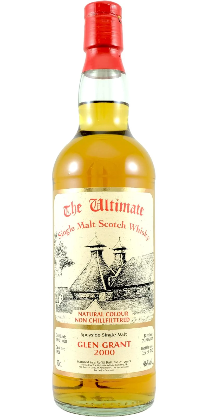 Glen Grant 2000 vW The Ultimate 21 Year Old 2021 Release (Cask #1868) Single Malt Scotch Whisky | 700ML - Whiskey