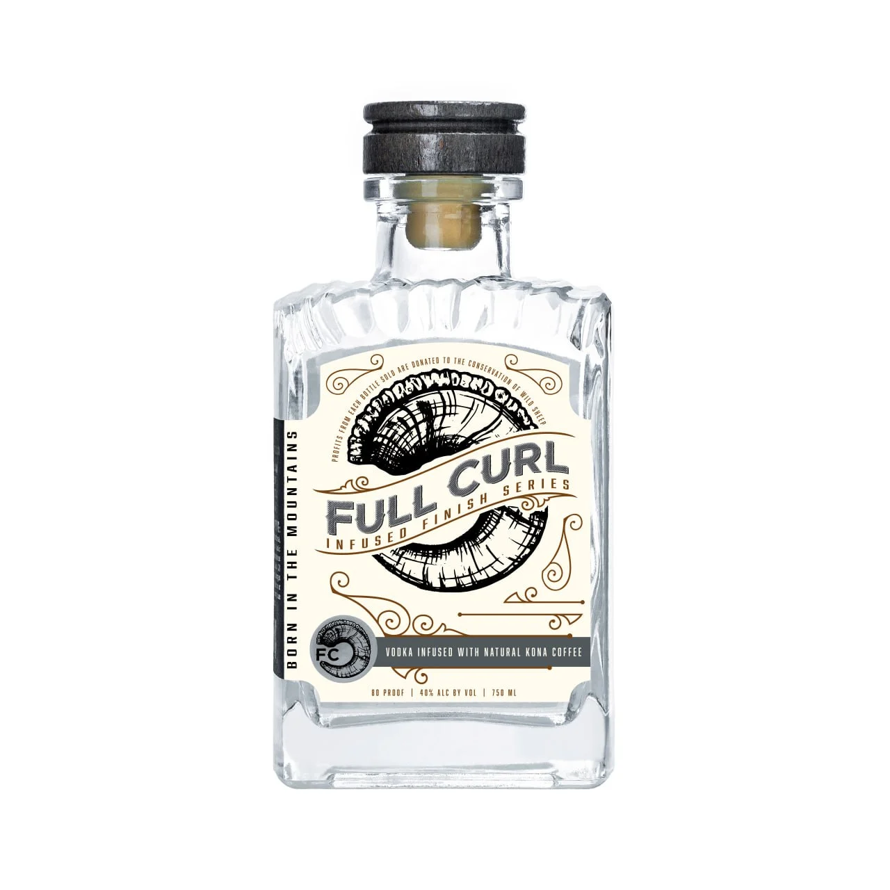Vodka Full Curl con infusión de café Kona natural