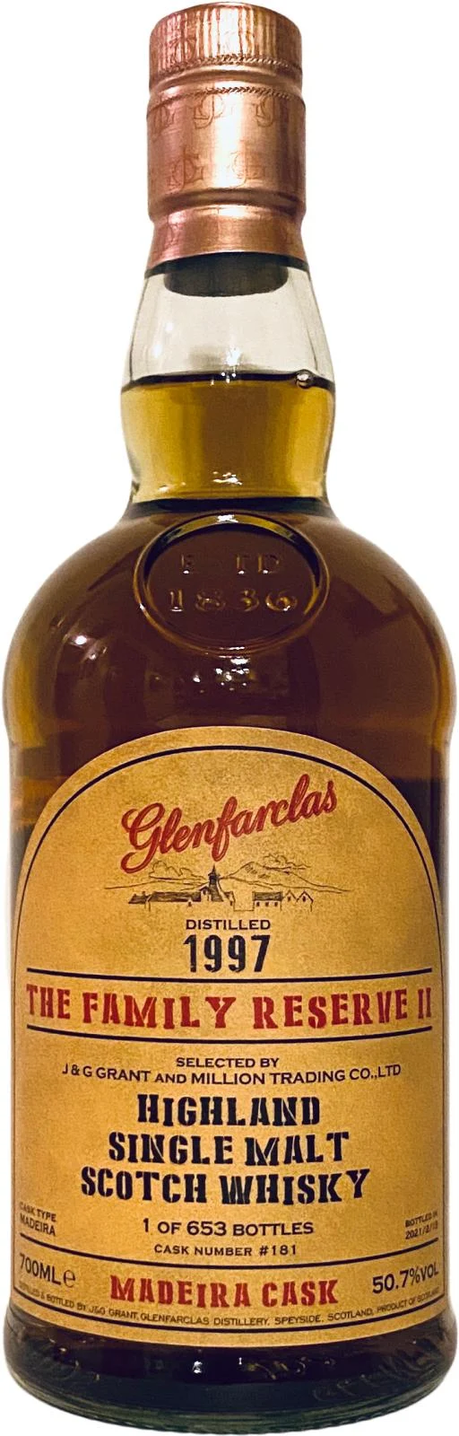 Glenfarclas 1997 Family Reserve II 2021 Release (Cask #181) Single Malt Scotch Whisky | 700ML - Whiskey