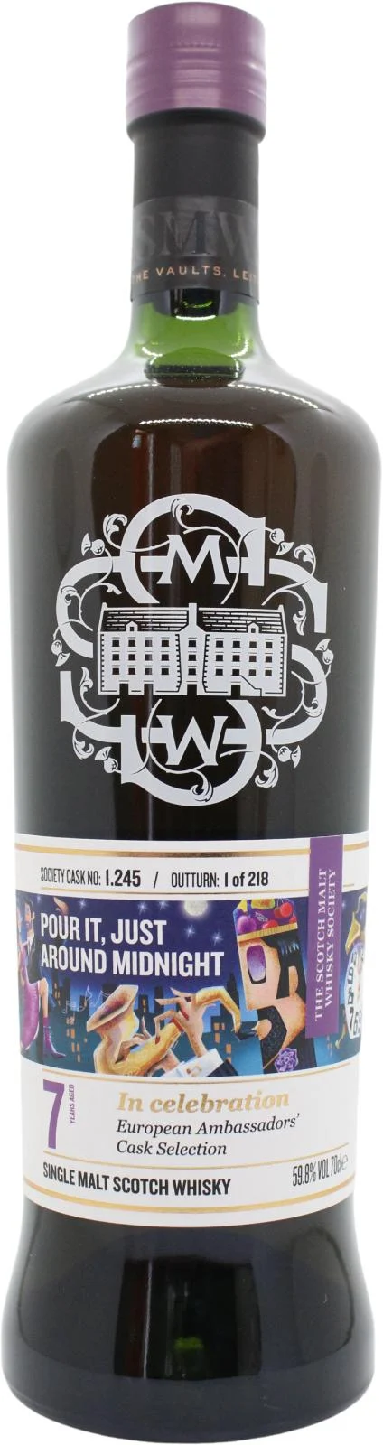 Glenfarclas 2013 SMWS 1.245 Pour it, just around Midnight 7 Year Old 2021 Release (Cask #1.245) Single Malt Scotch Whisky | 700ML - Whiskey