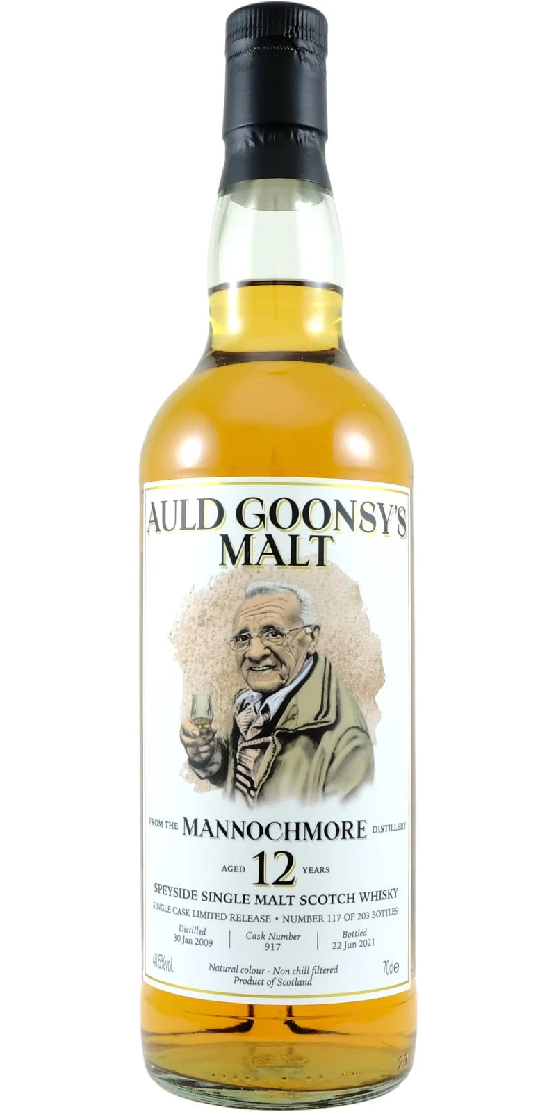 Mannochmore 2009 GWhL Auld Goonsy's 12 Year Old 2021 Release (Cask #917) Single Malt Scotch Whisky | 700ML - Whiskey