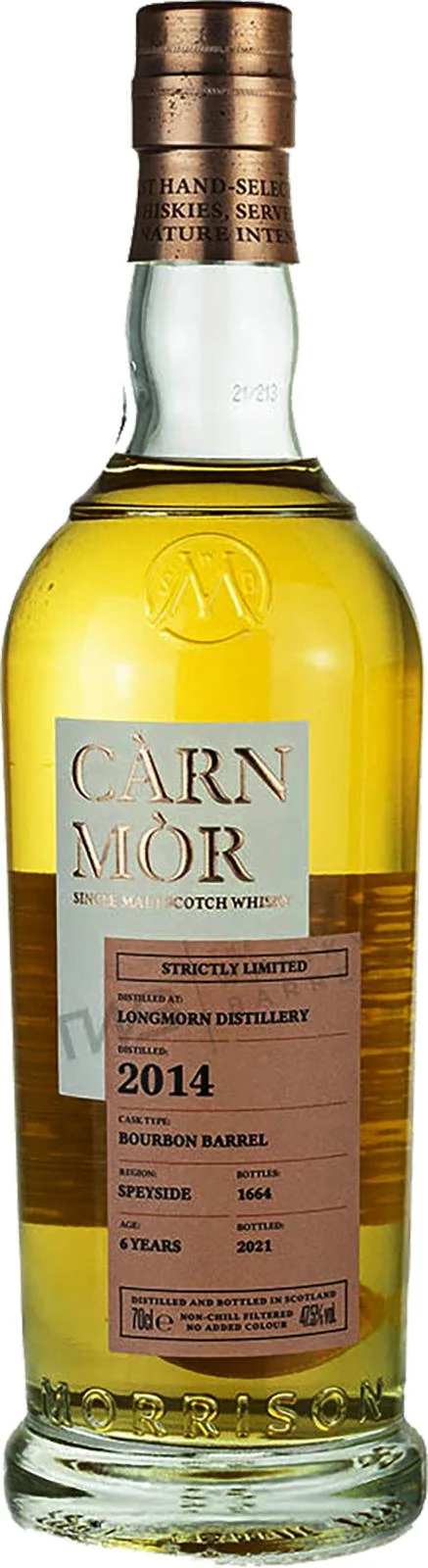 Longmorn 2014 MSWD Càrn Mòr Strictly Limited 6 Year Old 2021 Release Single Malt Scotch Whisky | 700ML - Whiskey