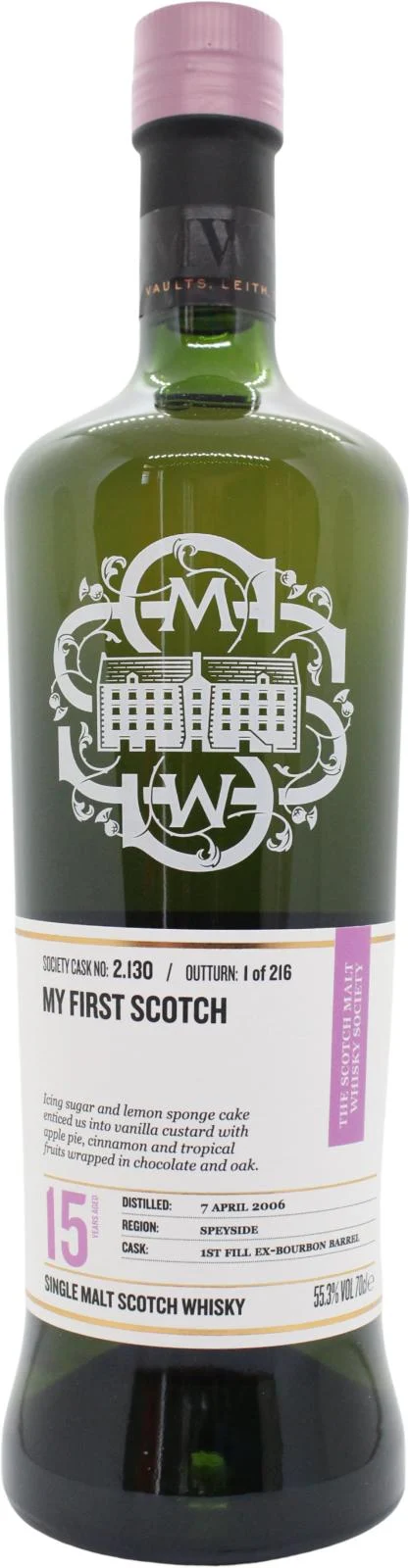 Glenlivet 2006 SMWS 2.130 My first Scotch 15 Year Old 2021 Release (Cask #2.13) Single Malt Scotch Whisky | 700ML - Whiskey