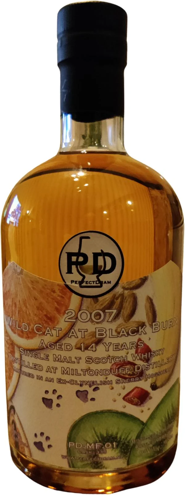 Miltonduff 2007 PDnl Wild Cat at Black Burn 14 Year Old 2021 Release (Cask #335) Single Malt Scotch Whisky | 700ML - Whiskey