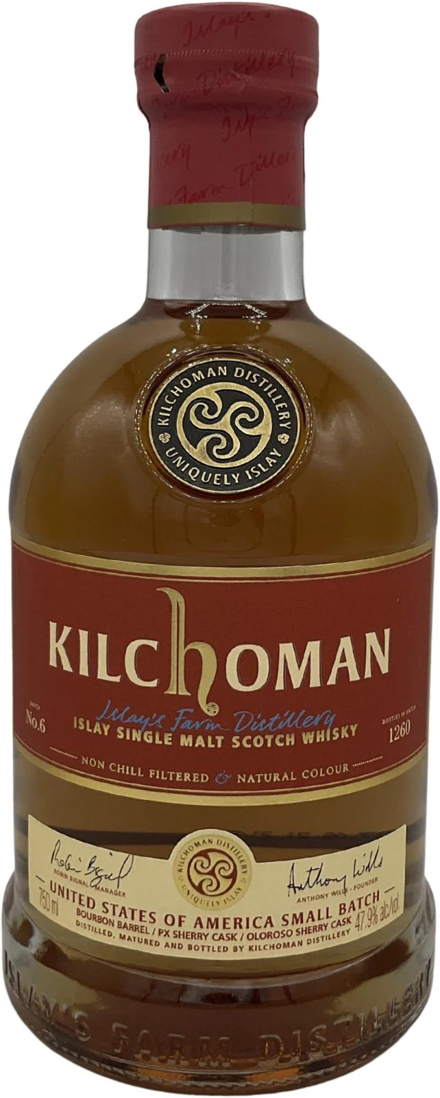 Kilchoman Estados Unidos Lanzamiento de lote pequeño No. 6 Lanzamiento 2021 Whisky escocés de malta única - Whiskey