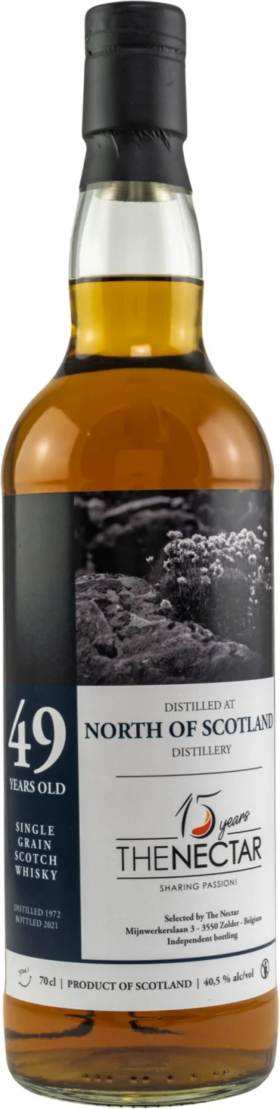 Norte de Escocia 1972 DD 15 años el néctar 49 años Lanzamiento en 2021 Whisky de grano único | 700ML
