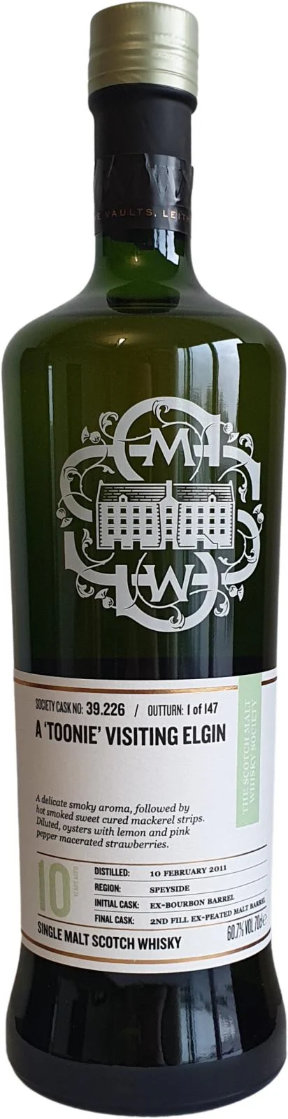 Linkwood 2011 SMWS 39.226 A 'toonie' visiting Elgin 10 Year Old 2021 Release (Cask #39.226) Single Malt Scotch Whisky | 700ML - Whiskey