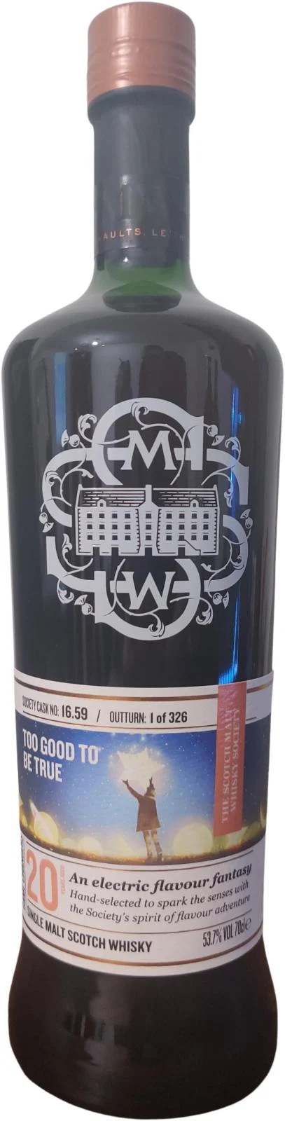 Glenturret 2001 SMWS 16.59 Too good to be true 20 Year Old 2021 Release (Cask #16.59) Single Malt Scotch Whisky | 700ML - Whiskey