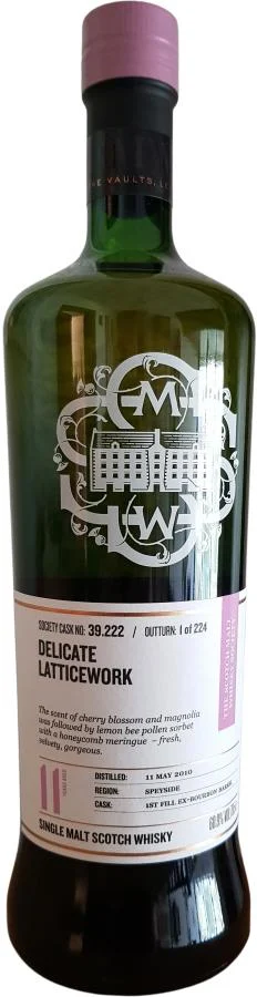 Linkwood 2010 SMWS 39.222 Delicate latticework 11 Year Old 2021 Release (Cask #39.222) Single Malt Scotch Whisky | 700ML - Whiskey
