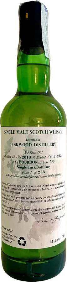 Linkwood 2010 UD The Art Collection 10 Year Old 2021 Release (Cask #136) Single Malt Scotch Whisky | 700ML - Whiskey