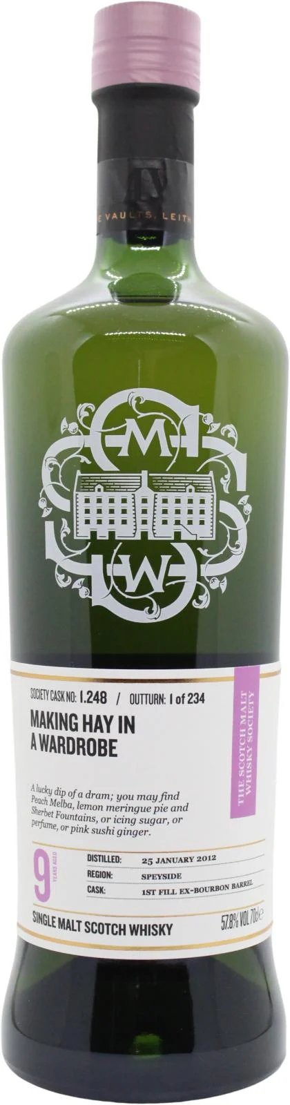 Glenfarclas 2012 SMWS 1.248 Making hay in a wardrobe 9 Year Old 2021 Release (Cask #1.248) Single Malt Scotch Whisky | 700ML