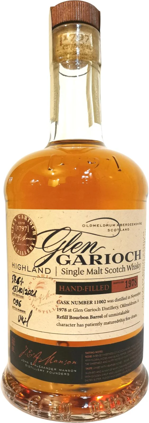 Glen Garioch 1978 Hand-Filled Distillery Only 2021 Release (Cask #11002) Single Malt Scotch Whisky | 700ML