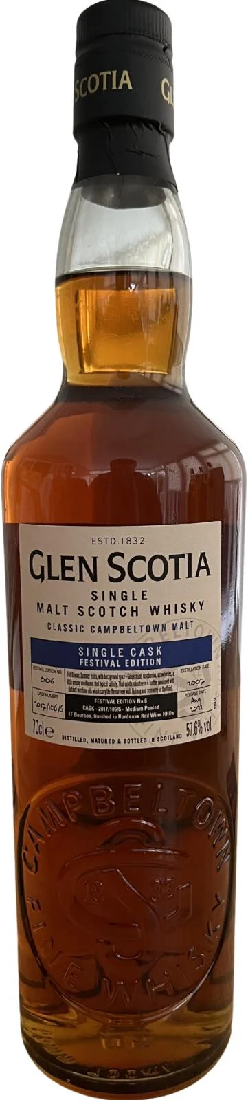 Glen Scotia 2007 Festival Edition 2021 Release (Cask #2017/106/6) Single Malt Scotch Whisky | 700ML - Whiskey
