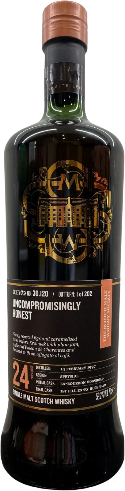 Glenrothes 1997 SMWS 30.120 Uncompromising honest 24 Year Old 2021 Release (Cask #30.12) Single Malt Scotch Whisky | 700ML - Whiskey