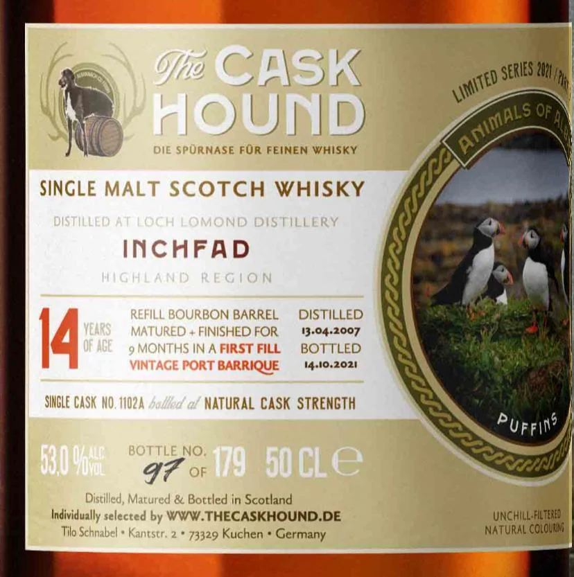 Inchfad 2007 TCaH Limited Series 2021 / Part 3 14 Year Old 2021 Release (Cask #1102A) Single Malt Scotch Whisky | 500ML - Whiskey