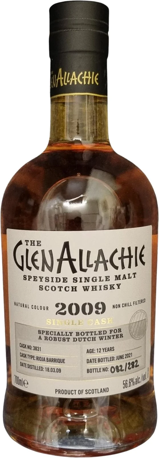 Glenallachie 2009 A Robust Dutch Winter 12 Year Old 2021 Release (Cask #3831) Single Malt Scotch Whisky | 700ML - Whiskey