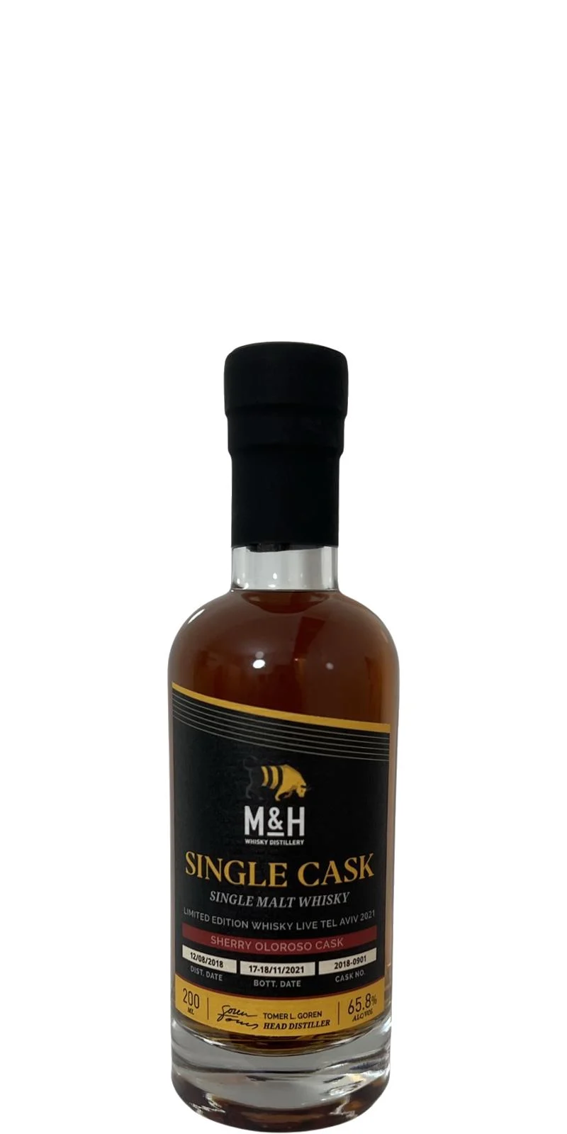 M&H 2018 2021 Release (Cask #2018-0901) Single Malt Whisky | 200ML