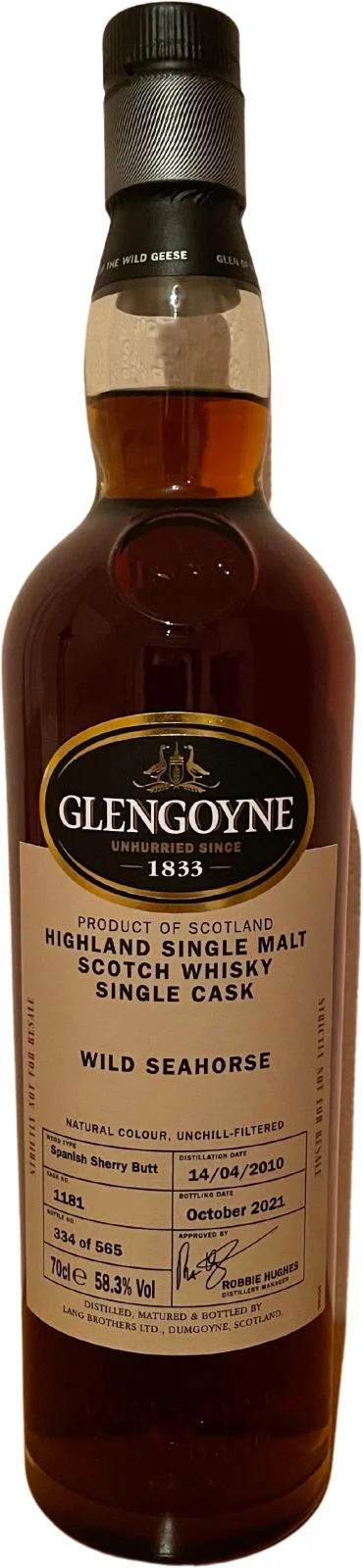 Glengoyne 2010 Wild Seahorse 2021 Release (Cask #1181) Single Malt Scotch Whisky | 700ML