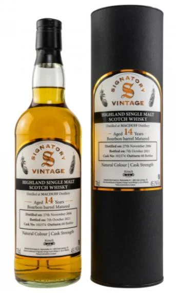 Macduff 2006 SV Natural Colour | Cask Strength 14 Year Old 2021 Release (Cask #102374) Single Malt Scotch Whisky | 700ML