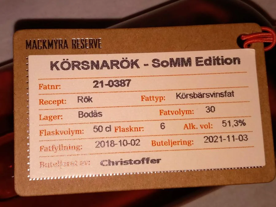Mackmyra 2018 Körsnarök Reserve 2021 Release (Cask #21-0387) Single Malt Whisky | 500ML
