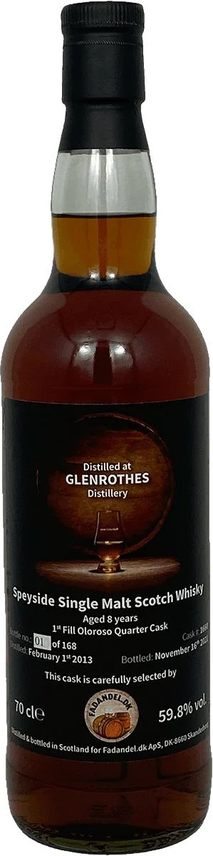 Glenrothes 2013 F.dk 8 Year Old 2021 Release (Cask #1660) Single Malt Scotch Whisky | 700ML