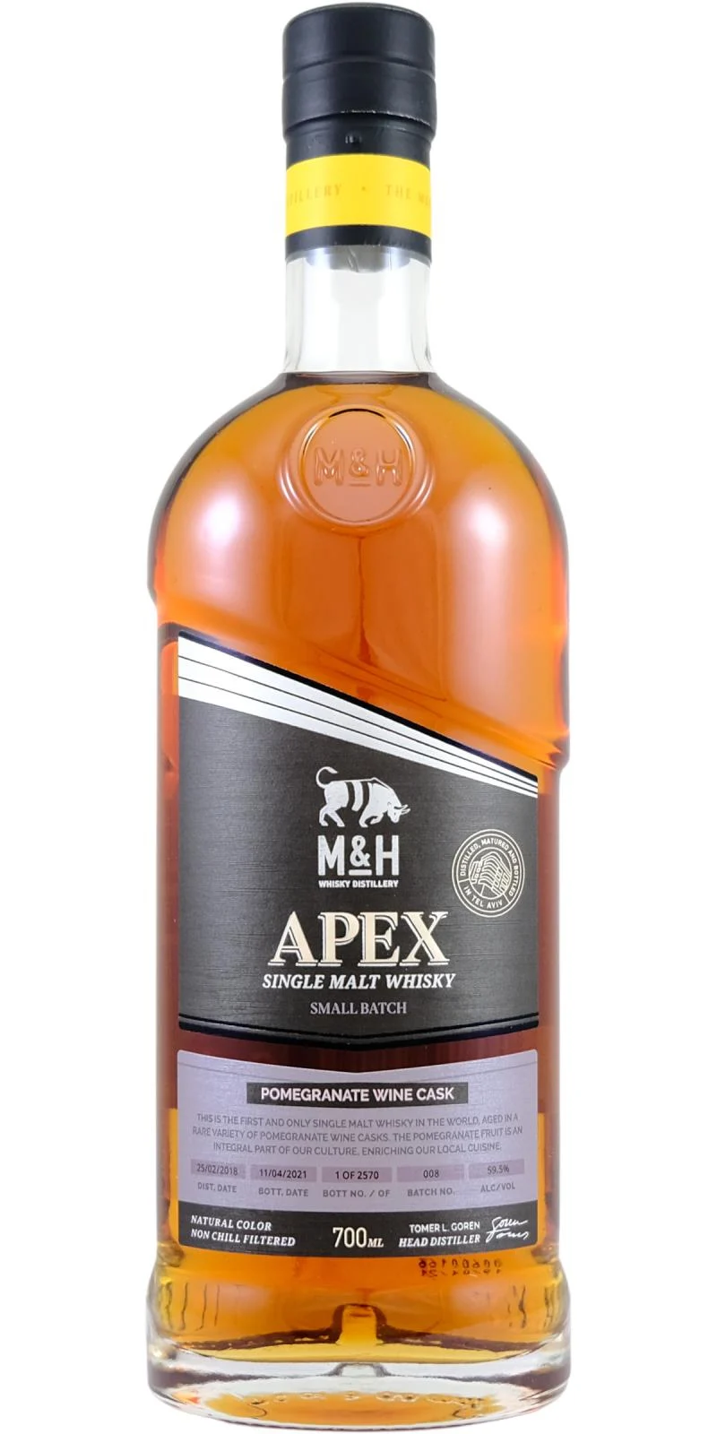 M&H 2018 - APEX Pomegranate Rose Wine Cask 2021 Release (Batch 008) Single Malt Whisky | 700ML