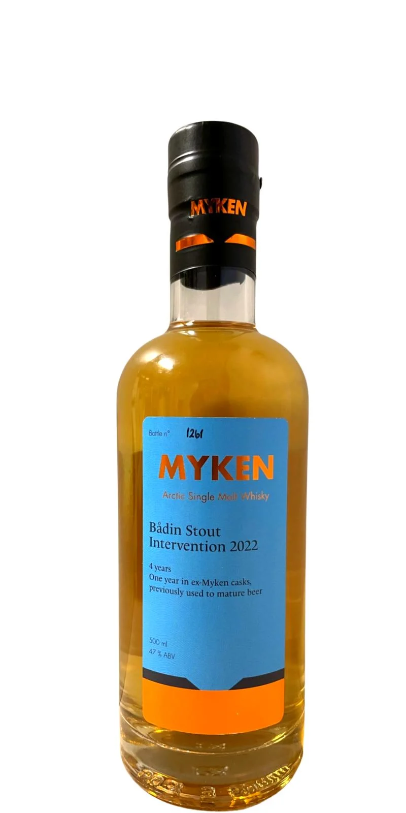 Myken Badin Stout Intervention 2022 Arctic Single Malt Whisky | 500ML - Whiskey